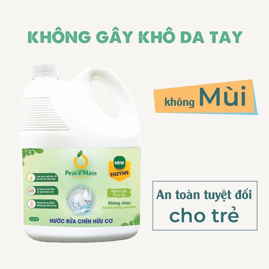 NƯỚC RỬA CHÉN HỮU CƠ 3.6 LÍT